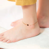 Rose Love Circle Anklets Titanium Steel Foot Link Chain Anklet