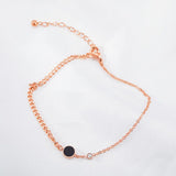 Rose Love Circle Anklets Titanium Steel Foot Link Chain Anklet
