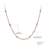 Rose Round Beads Chain Choker Necklace for Women N19079