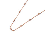 Rose Round Beads Chain Choker Necklace for Women N19079