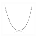 Rose Round Beads Chain Choker Necklace for Women N19079