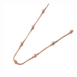 Rose Round Beads Chain Choker Necklace for Women N19079