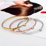 Rose Plated CZ Cuff Bracelet B18103