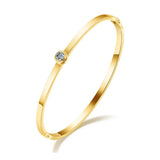 Rose Plated CZ Cuff Bracelet B18103