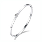 Rose Plated CZ Cuff Bracelet B18103