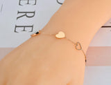 Shell Heart Charm Bracelet Stainless Steel Bohemia Chain Women B19117