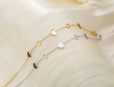 Shell Heart Charm Bracelet Stainless Steel Bangle Bohemia Chain Women Jewelry