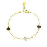 Shell Heart Charm Bracelet Stainless Steel Bangle Bohemia Chain Women Jewelry