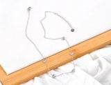 Colorful CZ Crystal Heart Choker Necklace for Women
