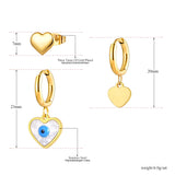 Titanium Stainless Steel Love Heart Earrings 3Pair/Set