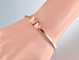 Titanium Stainless Steel Butterfly Bangles Bracelets For Women Girls