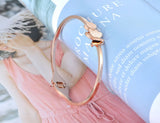 Titanium Stainless Steel Butterfly Bangles Bracelets For Women Girls