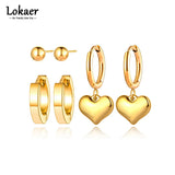 Love Heart Earrings 3Pair/Set Bohemia Party Earrings For Women Girls