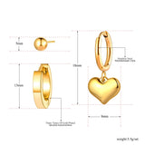 Love Heart Earrings 3Pair/Set Bohemia Party Earrings For Women Girls