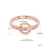 Titanium Roman Numerals CZ Crystal Love Wedding Ring