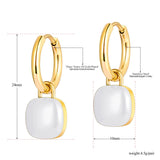 Titanium Stainless Steel Square Hoop Earrings for Women