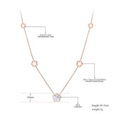 Titanium Steel Flower Charm Pendant Jewelry Set For Women Gift