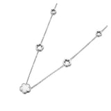Titanium Steel Flower Charm Pendant Jewelry Set For Women Gift
