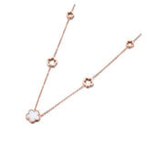 Titanium Steel Flower Charm Pendant Jewelry Set For Women Gift