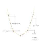 Colorful CZ Choker Necklace Stainless Steel Bohemia Beach Pendant