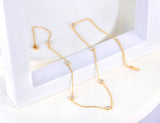 Colorful CZ Choker Necklace Stainless Steel Bohemia Beach Pendant