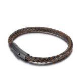 Vintage Stainless Steel Feather Wrap Bracelet Leather Bangle WRBR011