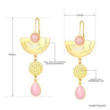 Vintage Opals Dangle Earrings 18K Plated Bohemia Party Earrings