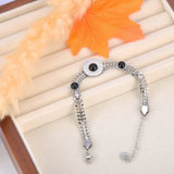 Waterproof 316L Stainless Steel Natural Stone Chain Bracelet Bangle For Women
