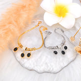 Waterproof Stone Charm Bracelet Bangle Women Jewelry