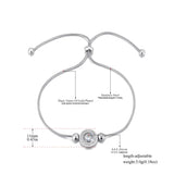 Waterproof CZ Stainless Steel Bracelet Bangle For Women