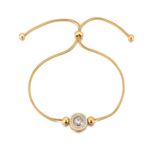 Waterproof CZ Stainless Steel Bracelet Bangle For Women