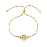 Waterproof CZ Stainless Steel Bracelet Bangle For Women