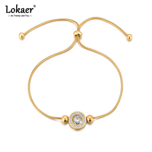 Waterproof CZ Stainless Steel Bracelet Bangle For Women