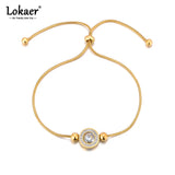 Waterproof CZ Stainless Steel Bracelet Bangle For Women