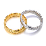 Waterproof Stainless Steel Elastic Metal Bangle for Women
