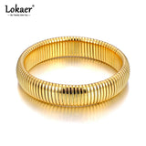 Waterproof Stainless Steel Elastic Metal Bangle for Women