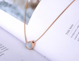 Heart Pendant Necklace For Girls Titanium Stainless Steel Choker N19136