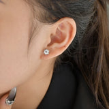 Lokkei S925 Silver Diamond Stud Earrings Wedding Gift