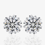 Lokkei S925 Silver Diamond Stud Earrings Wedding Gift