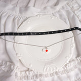 Lolita Hand-Made Dark Heart Cross Collar Choker Clavicle Chain