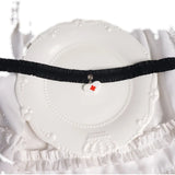 Lolita Hand-Made Dark Heart Cross Collar Choker Clavicle Chain