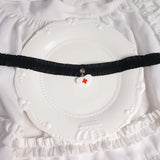 Lolita Hand-Made Dark Heart Cross Collar Choker Clavicle Chain
