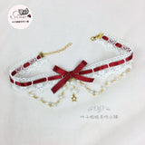 Sweet Lace Lolita Necklace Japanese-style Pearl Choker