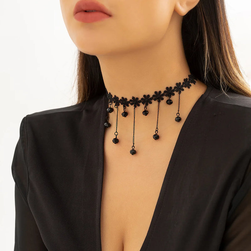 Lolita Lace Choker Gothic Necklace Halloween Collar Jewelry