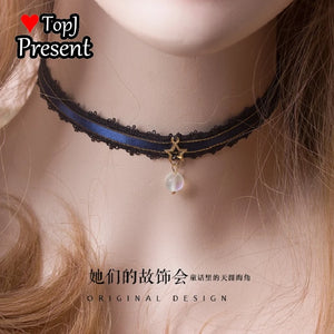Lolita Lace Star Short Necklace Choker Women's Jewelry