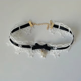 Lolita Alice Daily Life Versatile Neck GIRL'S Necklace Lace Bow Necklace