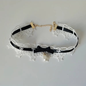 Lolita Lace Bow Necklace for Girls