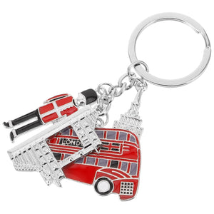 London Keychain Purse Charm Pendant Decoration Bag Zinc Metal