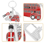 London Keychain Purse Charm Pendant Decoration Bag Zinc Metal
