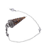 7 Chakra Crystal Pendulum Divination Natural Stone Chip Bead Cone Pendant